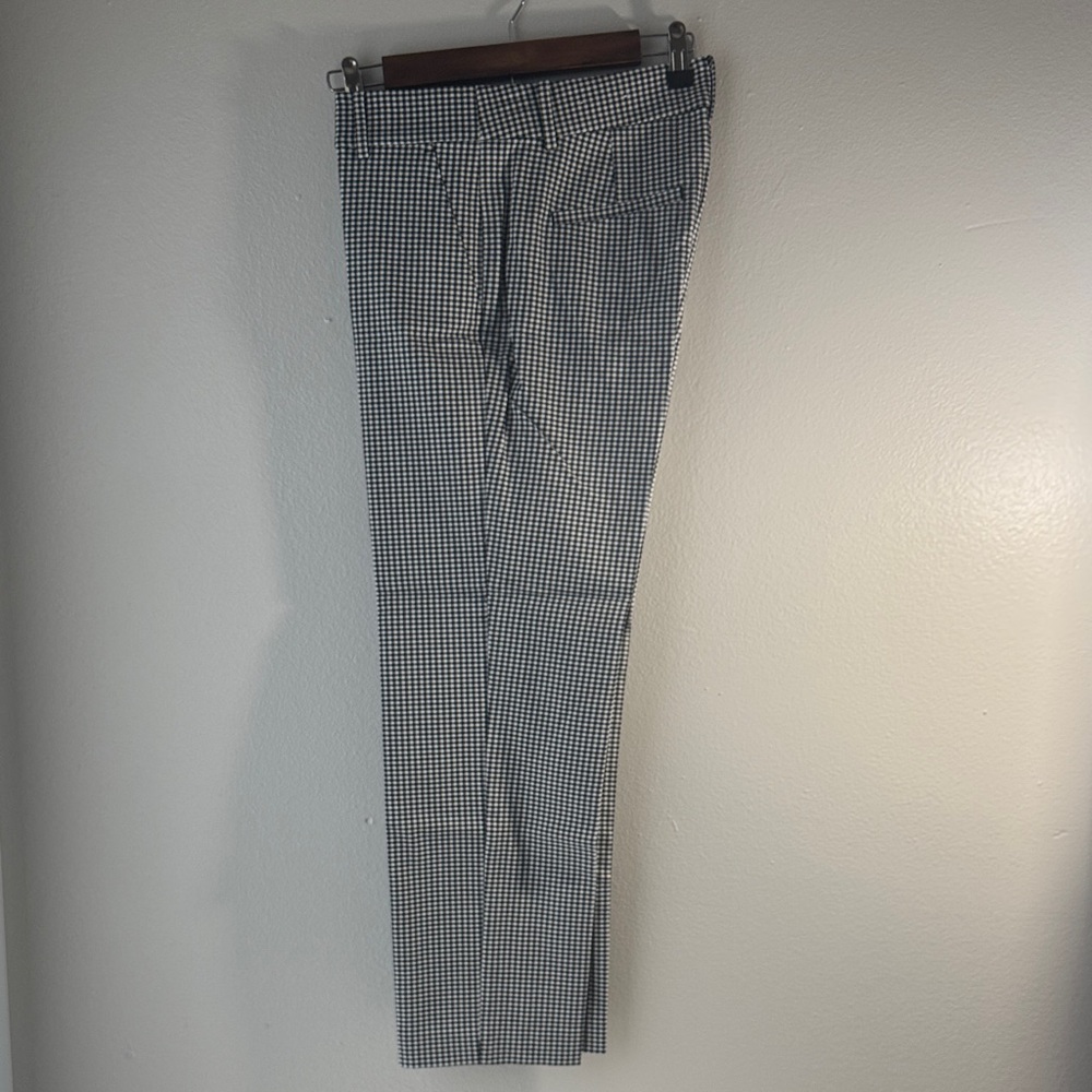 LOFT Black and White Houndstooth Pants